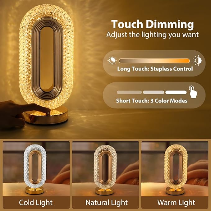 GlowOval Crystal Table Lamp™