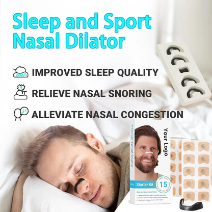 BreatheEase Kit: Sports Nasal Dilators for Snoring and Sleep Improvement